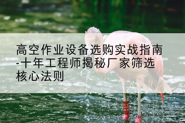 曹县剪叉式升降机厂家-高空作业设备选购实战指南-十年工程师揭秘厂家筛选核心法则