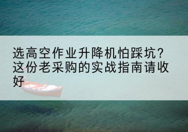 曹县高空作业升降机厂家推荐-选高空作业升降机怕踩坑？这份老采购的实战指南请收好